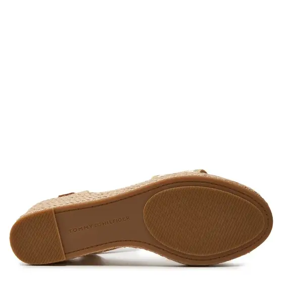 Tommy Hilfiger - Καλοκαιρινές Γυναικείες Πλατφόρμες Webbing Wedge Sandal FW0FW08044-ACR Μπεζ