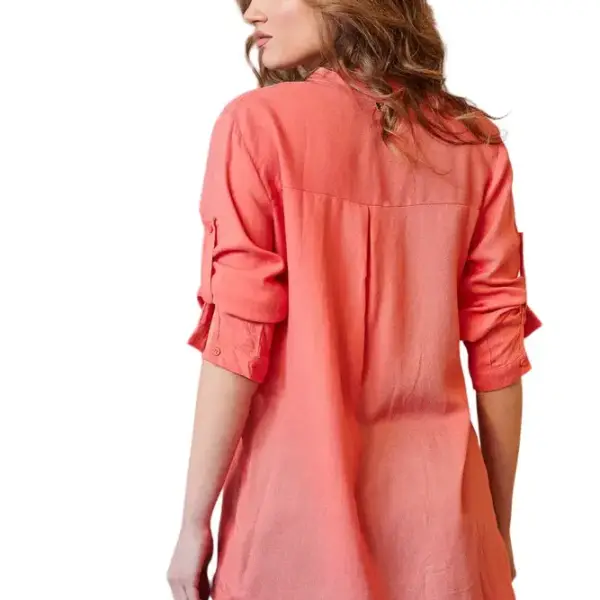 Cento - Πουκάμισο λουπέτο oversized 2702901-302 Κοραλλί 2702901-302
