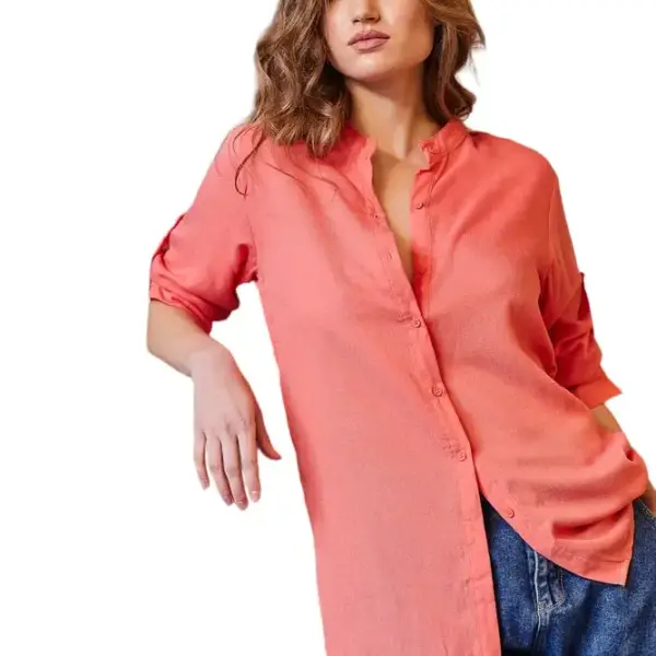 Cento - Πουκάμισο λουπέτο oversized 2702901-302 Κοραλλί 2702901-302