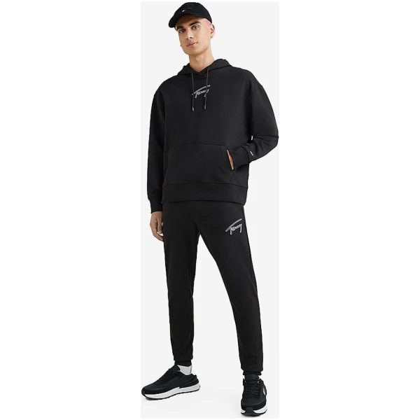 Tommy Hilfiger - Ανδρικό Φούτερ με Κουκούλα και Τσέπες DM0DM15796-BDS Μαύρο DM0DM15796-BDS