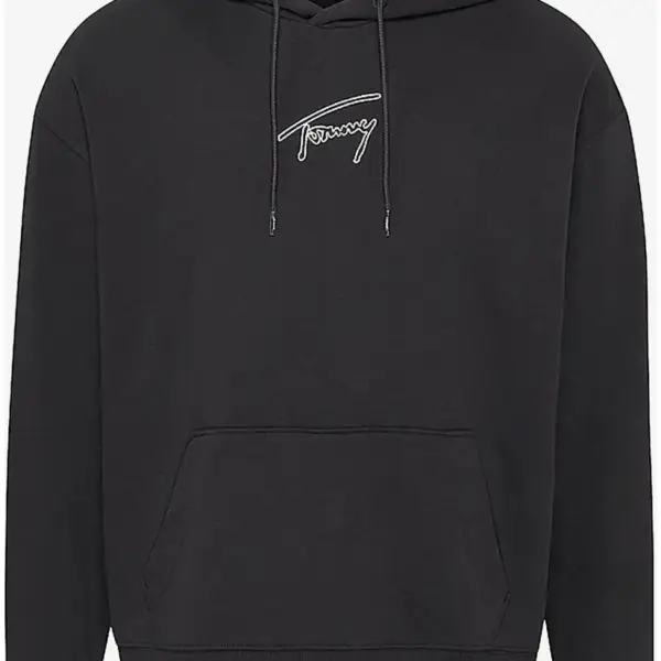 Tommy Hilfiger - Ανδρικό Φούτερ με Κουκούλα και Τσέπες DM0DM15796-BDS Μαύρο DM0DM15796-BDS