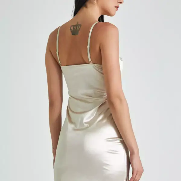 Cento - Φόρεμα mini σατινέ 1102900-400 Μπεζ 1102900-400