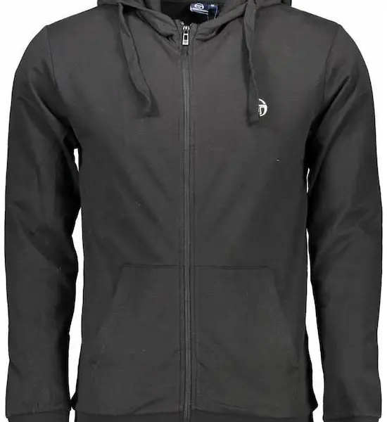 Sergio Tacchini - Ανδρική Φούτερ Ζακέτα με Κουκούλα και Τσέπες 103-10001-0002 Μαύρο 103-10001-0002
