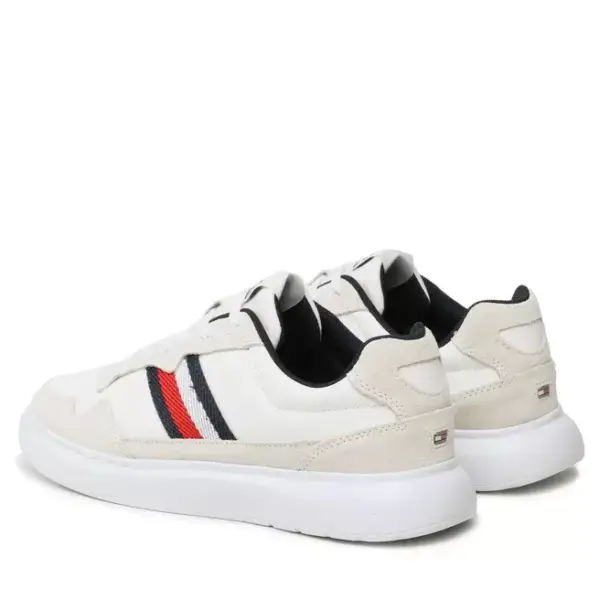 Tommy Hilfiger - Lightweight Leather Mix Cup Ανδρικά Sneakers FM0FM04427-YBS Λευκό FM0FM04427-YBS