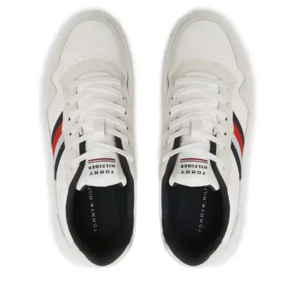 Tommy Hilfiger - Lightweight Leather Mix Cup Ανδρικά Sneakers FM0FM04427-YBS Λευκό FM0FM04427-YBS