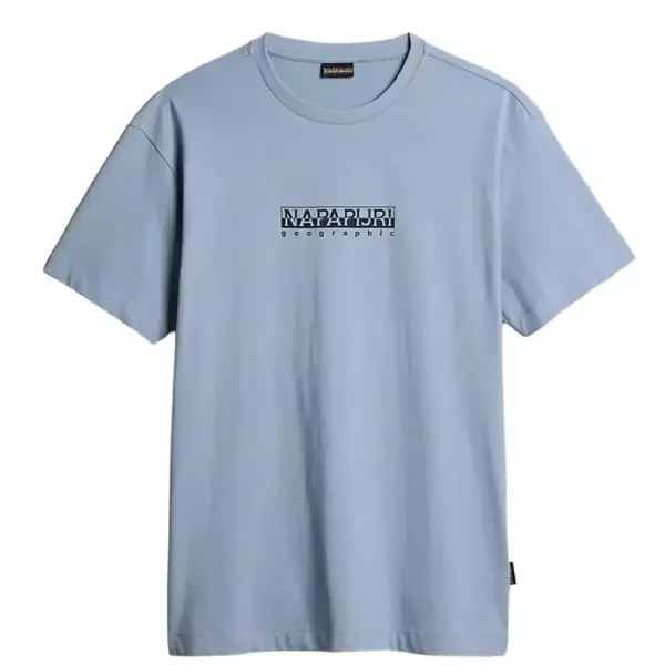 Napapijri - Ανδρικό T-shirt S-Box με Λογότυπο NP0A4GDR-B2B Μπλε NP0A4GDRB2B