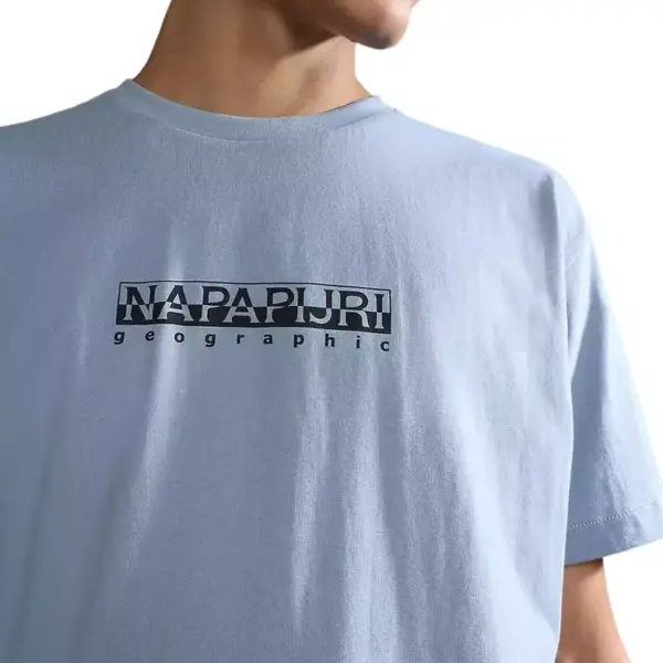 Napapijri - Ανδρικό T-shirt S-Box με Λογότυπο NP0A4GDR-B2B Μπλε NP0A4GDRB2B