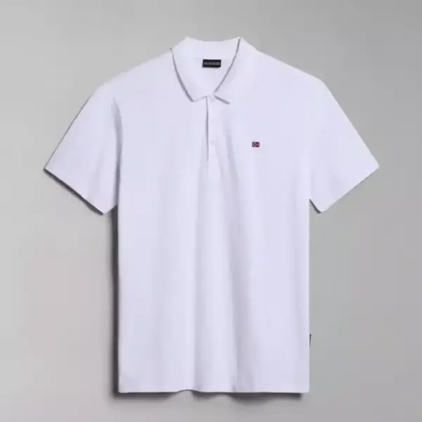 Napapijri - Ανδρικό T-shirt Polo Ealis SS Regular Fit NP0A4H8B-002 Λευκό NP0A4H8B002