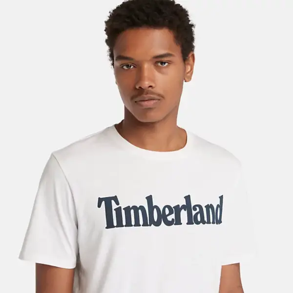 Timberland - Ανδρικό T-shirt με Λογότυπο TB0A2BRN-100 Λευκό TB0A2BRN-100