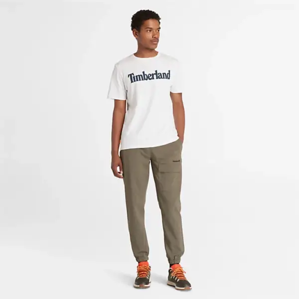 Timberland - Ανδρικό T-shirt με Λογότυπο TB0A2BRN-100 Λευκό TB0A2BRN-100