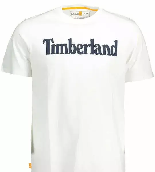 Timberland - Ανδρικό T-shirt με Λογότυπο TB0A2BRN-100 Λευκό TB0A2BRN-100