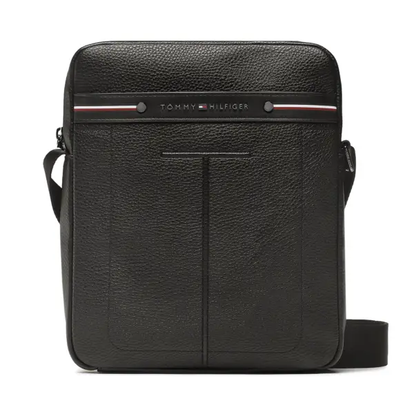 Tommy Hilfiger - Ανδρική Τσάντα Ώμου / Χιαστί Th Central Reporter AM0AM10935-BDS σε Μαύρο χρώμα AM0AM10935-BDS
