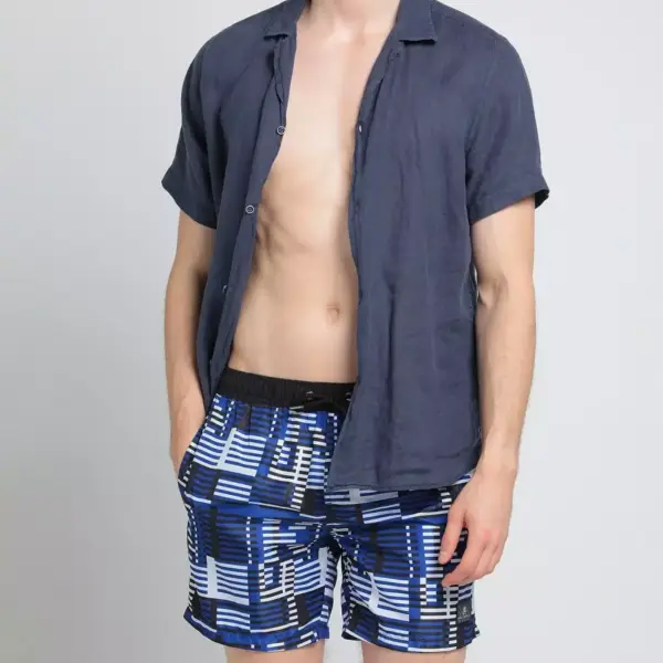 Karl Lagerfeld - Ανδρικό Μαγιό Σορτς KL20MBL02-NAVY Μπλε