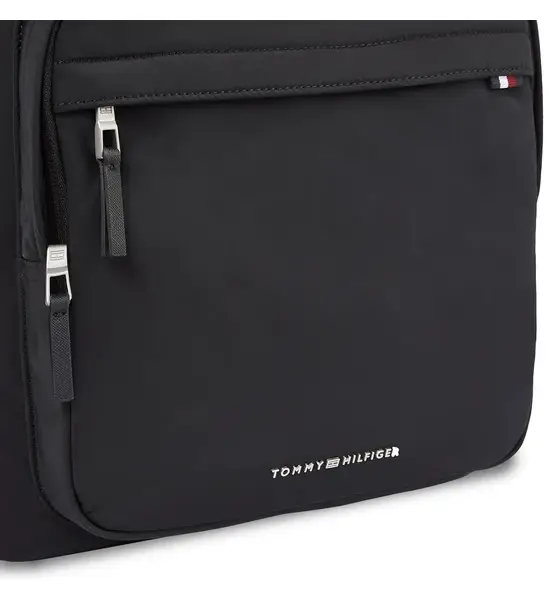 Tommy Hilfiger - Ανδρικό Σακίδιο Πλάτης Th Signature Backpack AM0AM12214-BDS Μαύρο