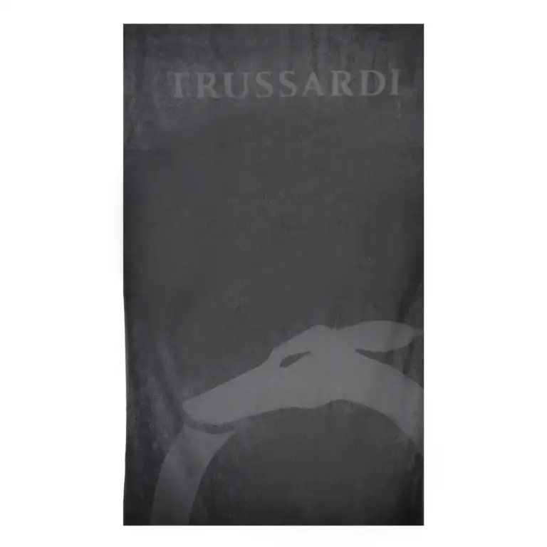 Trussardi Jeans - Πετσέτα Θαλάσσης Βαμβακερή σε Μαύρο Χρώμα (88x170εκ.) TRU2MTW01-03BLAC