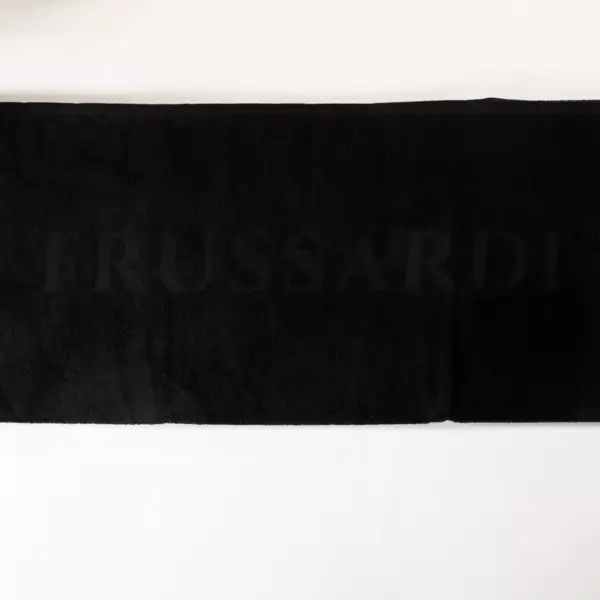Trussardi Jeans - Πετσέτα Θαλάσσης Βαμβακερή σε Μαύρο Χρώμα (88x190εκ.) TRU2MTW01-03BLAC