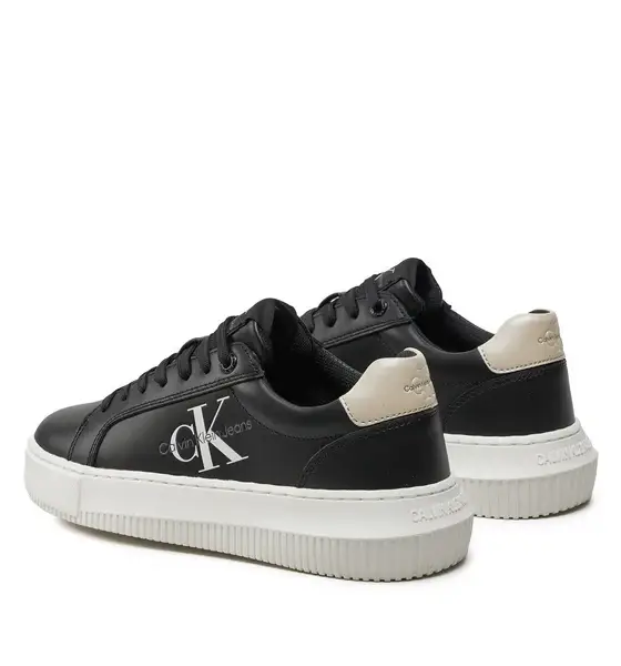 Calvin Klein - Γυναικεία Sneakers Chunky Cupsole Laceup Lth Ml Mtl YW0YW01476-0GQ Mαύρο