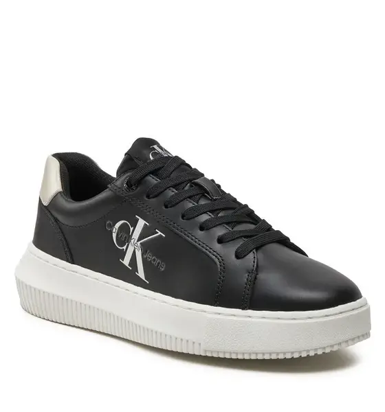 Calvin Klein - Γυναικεία Sneakers Chunky Cupsole Laceup Lth Ml Mtl YW0YW01476-0GQ Mαύρο