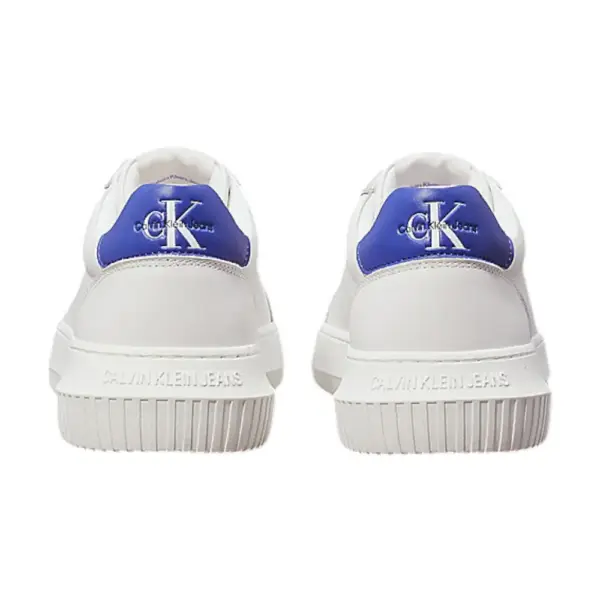 Calvin Klein - Cupsole Mono Lth Ανδρικά Chunky Sneakers YM0YM00681-01S Λευκό/Μπλε YM0YM00681-01S