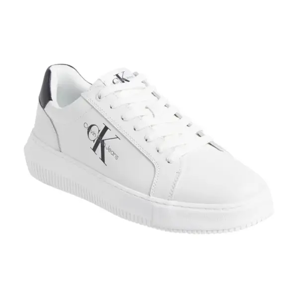 Calvin Klein - Cupsole Mono Lth Ανδρικά Chunky Sneakers YM0YM00681-0LD Λευκό YM0YM00681-0LD