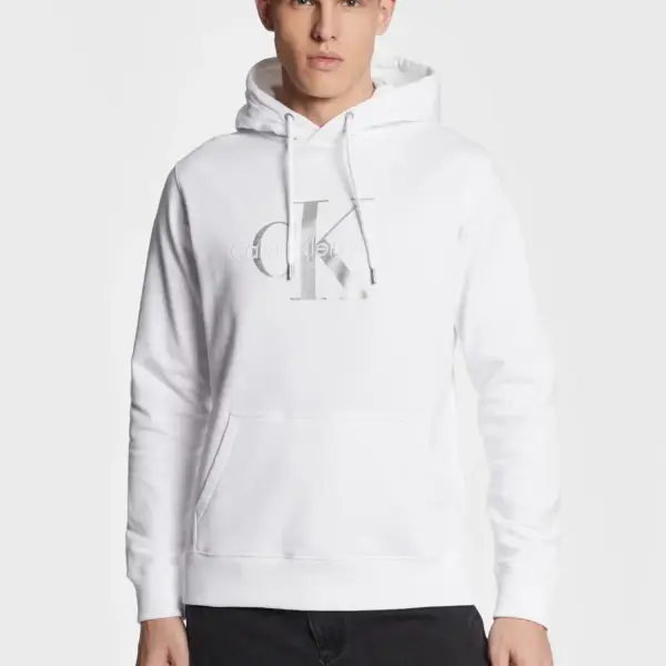 Calvin Klein - Ανδρικό Seasonal Monogram Φούτερ J30J320805-OK6 Λευκό