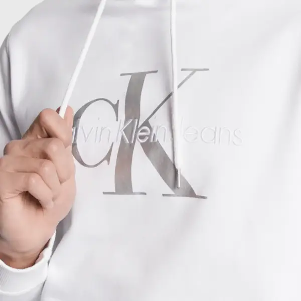 Calvin Klein - Ανδρικό Seasonal Monogram Φούτερ J30J320805-OK6 Λευκό