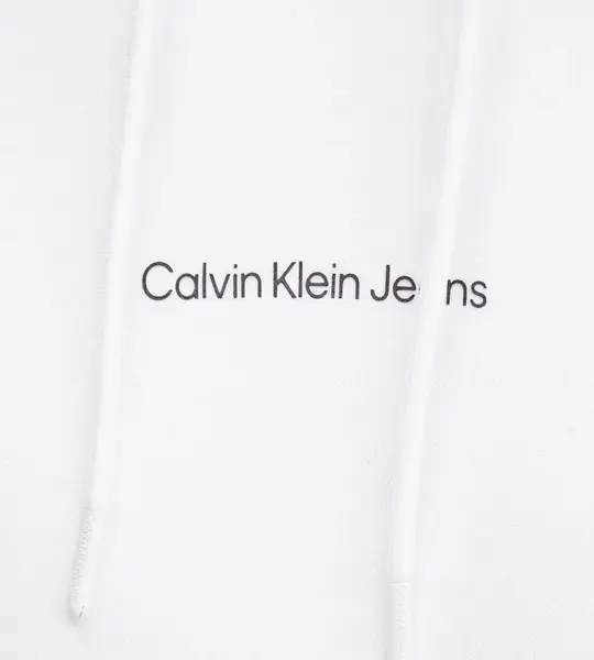 Calvin Klein - Ανδρικό Φούτερ Grid Monogram Regular Fit J30J325639-YAF Λευκό
