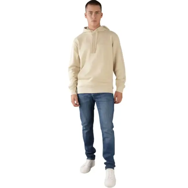 Calvin Klein - Ανδρικό Φούτερ Institutional Regular Fit J30J325626-RAE Μπεζ J30J325626-RAE