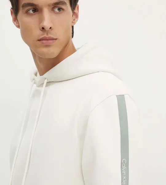 Calvin Klein - Ανδρικό Φούτερ Logo Tape Regular Fit J30J325632-YBI Λευκό