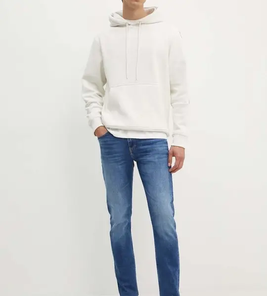 Calvin Klein - Ανδρικό Φούτερ Logo Tape Regular Fit J30J325632-YBI Λευκό