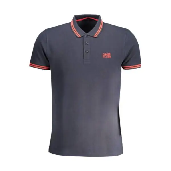 Cavalli Class - Ανδρική Μπλούζα Κοντομάνικη Polo Πικέ QXT64YKB002-04926 Μπλε QXT64YKB002-04926