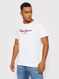 Pepe Jeans - Ανδρικό T-shirt Eggo Regular Fit PM508208-800 Λευκό