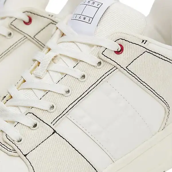 Tommy Hilfiger - Ανδρικά Sneakers The Brooklyn Mix Material EM0EM01428-YBI Εκρού EM0EM01428-YBI