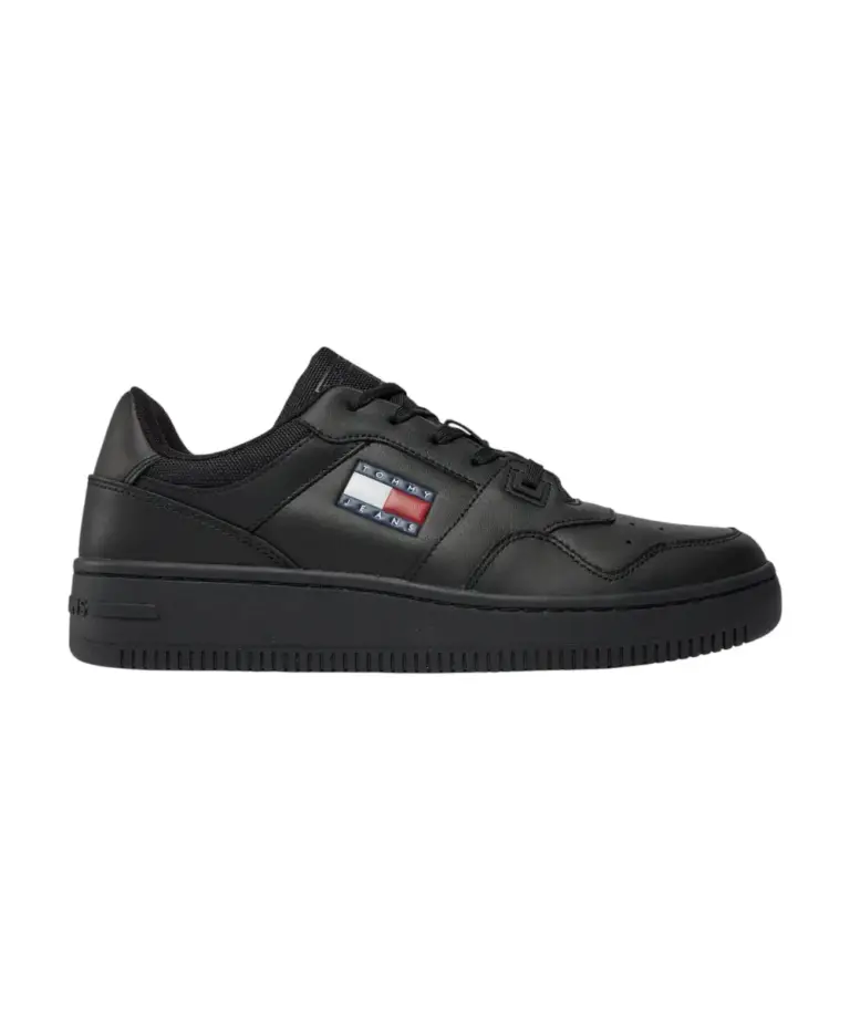 Tommy Hilfiger - Ανδρικά Δερμάτινα Sneakers Tjm Retro Basket Ess EM0EM01395-BDS Μαύρο
