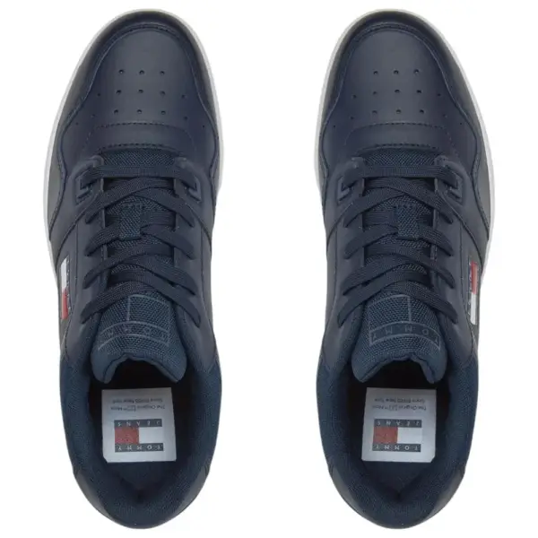 Tommy Hilfiger - Ανδρικά Δερμάτινα Sneakers Tjm Retro Basket Ess EM0EM01395-C1G Μπλε Ναυτικό EM0EM01395-C1G
