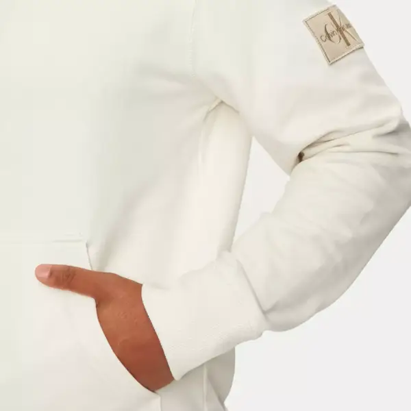 Calvin Klein - Ανδρικό Φούτερ με Κουκούλα J30J323430-YBI Κρεμ