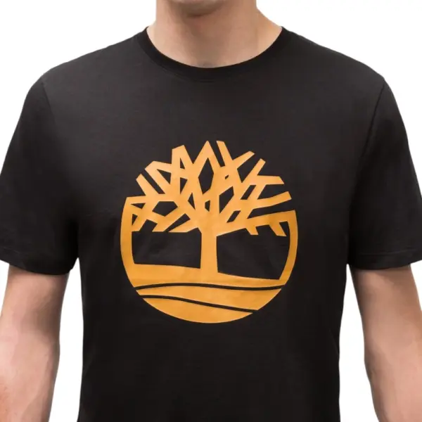 Timberland - Ανδρικό T-shirt Mε Λογότυπο Timberland River Tree TB0A2C6S-P56 Μαύρο TB0A2C6SP56