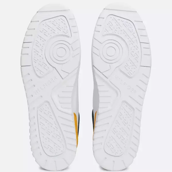 Tommy Hilfiger - Ανδρικά Δερμάτινα Sneakers Th Basket Core Lth Mix Ess FM0FM05058-ZE1 Λευκό FM0FM05058-ZE1