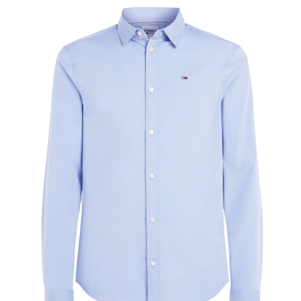 Tommy Hilfiger - Ανδρικό Πουκάμισο Tjm Original Stretch Shirt Slim Fit DM0DM04405-556 Γαλάζιο DM0DM04405-556