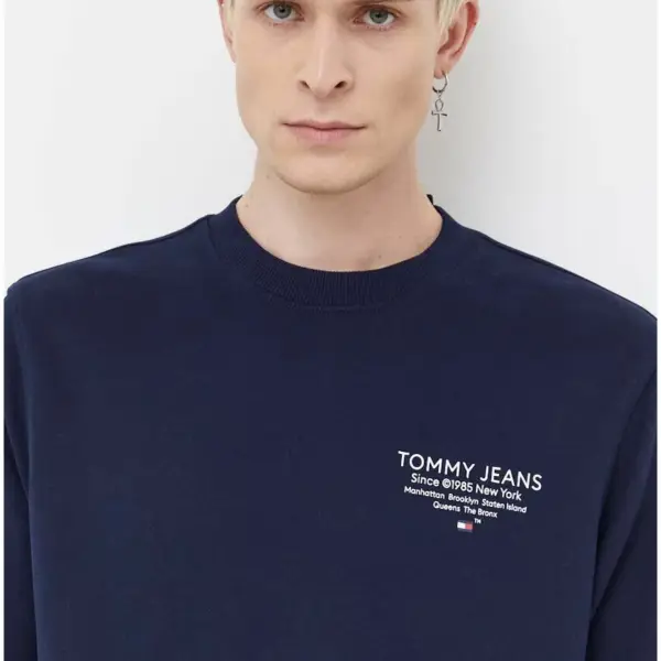 Tommy Hilfiger - Ανδρικό Φούτερ Essential Graphic Crew DM0DM18404-C1G Μπλε Ναυτικό DM0DM18404-C1G