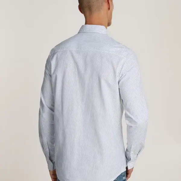 Calvin Klein Jeans - Ανδρικό Πουκάμισο Μακρυμάνικo Oxford Regular Fit J30J326182-0FB ΛευκόΡιγέ