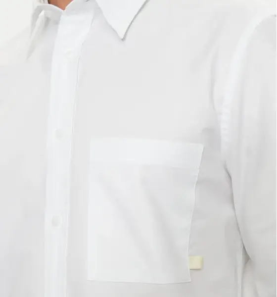 Calvin Klein Jeans - Ανδρικό Πουκάμισο Μακρυμάνικo Oxford Regular Fit J30J326182-YAF Λευκό