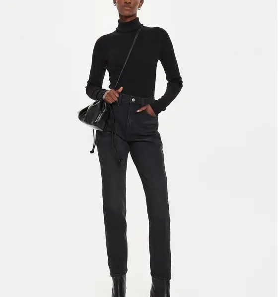 Calvin Klein Jeans - Γυναικείο Ζιβάγκο Label Roll Neck Regular Fit J20J224225-BEH Μαύρο