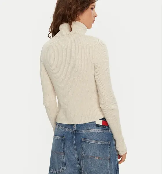 Tommy Hilfiger - Γυναικείο Μακρυμάνικο Ζιβάγκο Flag Regular Fit DW0DW18678-HCV Εκρού
