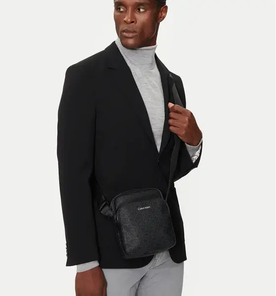 Calvin Klein - Ανδρική Τσάντα Ώμου Χιαστί Must Reporter S Mono K50K512199-0GJ Μαύρο