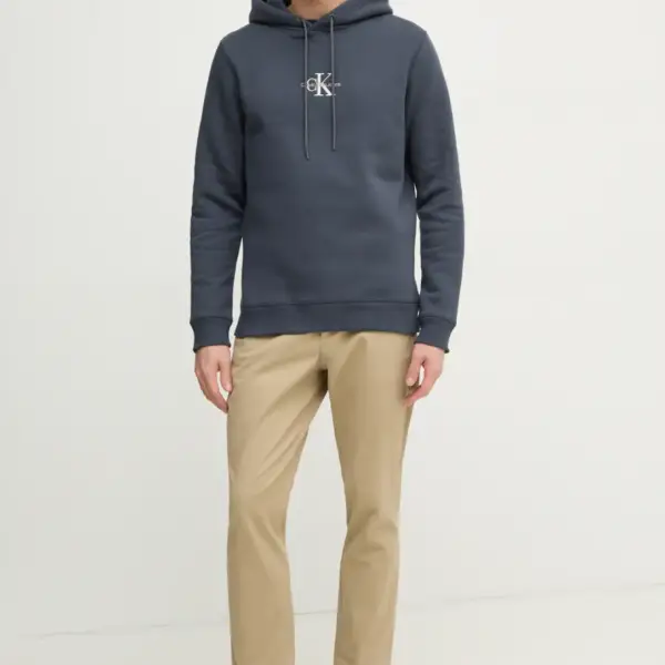 Calvin Klein - Fleece Monogram Φούτερ J30J325629-BAN Μπλε Ναυτικό