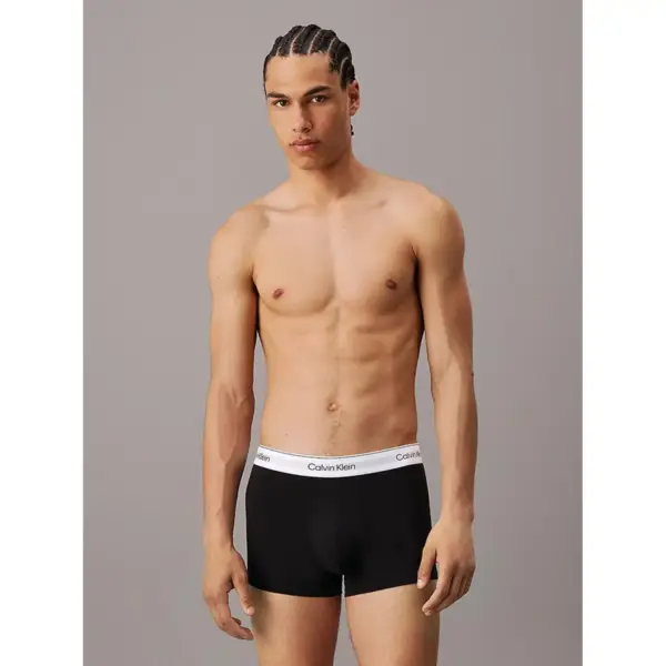 Calvin Klein - Ανδρικά Μποξεράκια 3Pack Icon Cotton Stretch LV00NB4392-UB1 Μαύρο
