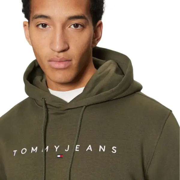 Tommy Hilfiger - Ανδρικό Φούτερ με Κουκούλα και Τσέπες DM0DM20746-M12 Χακί DM0DM20746-M12
