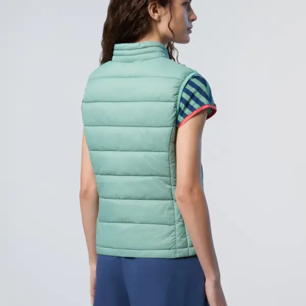 North Sails - Γυναικείο Αμάνικο Μπουφάν Naomi Vest 000001-000-0418 Πράσινο Ανοιχτό 000001-000-0418