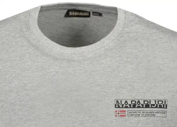 Napapijri - Ανδρικό T-shirt Kasba Regular Fit NP0A4HQQ-160 Γκρι NP0A4HQQ160